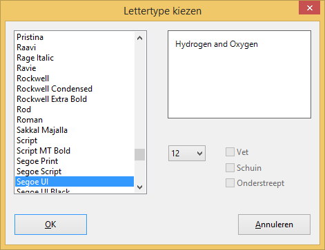 choosefont