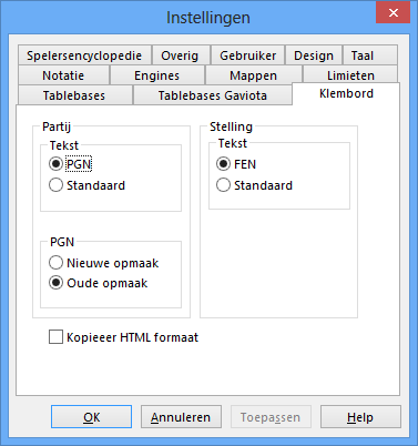 instellingenklembord