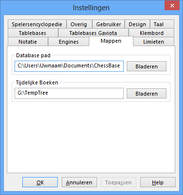 instellingenmappen