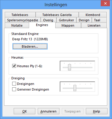 instellingenstandaardengine