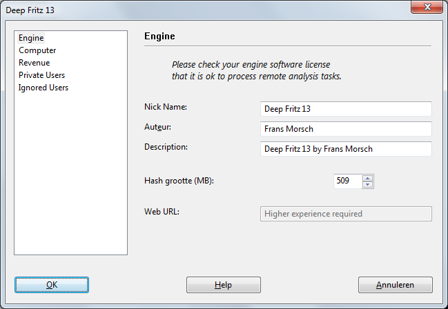 Cloud Engine setting