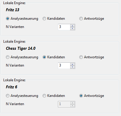 Analyse mit lokal gespeicherten Schachengines