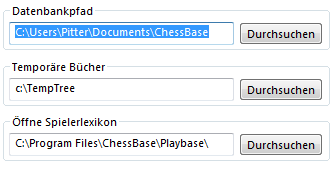 Optionen für die Verzeichnisse Optionen für die Verzeichnisse