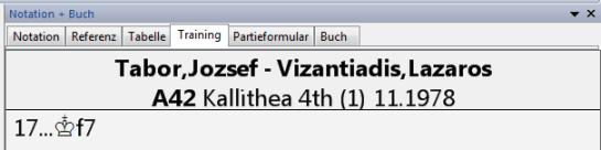 Tab Training im Notationsfenster
