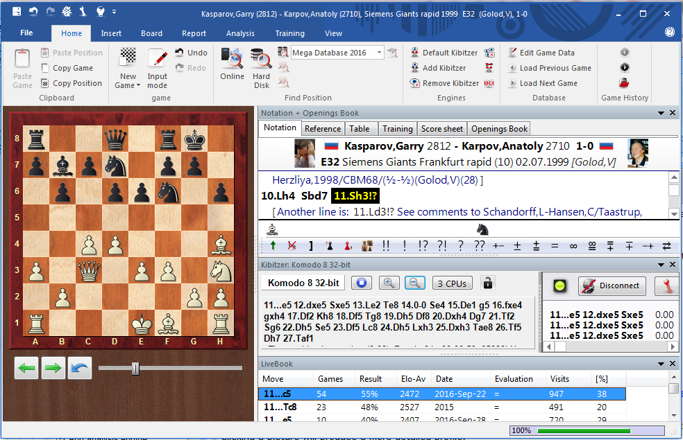 ChessBase 14 - Layout 