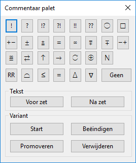 commentaarpalet