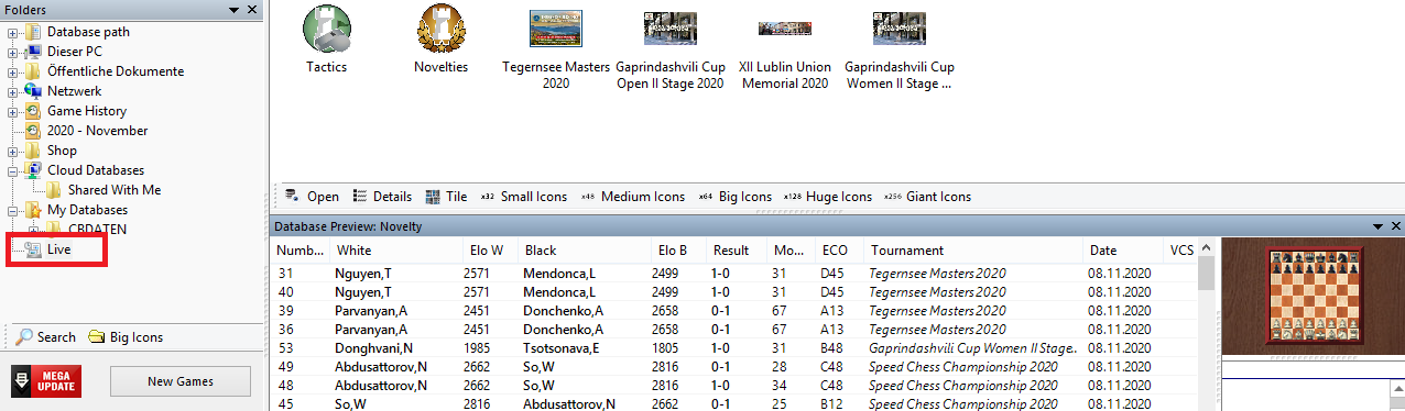 Live Database