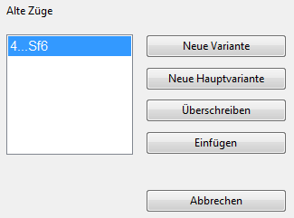 Variantendialog