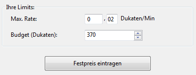 Kostenlimit für die Nutzung setzen