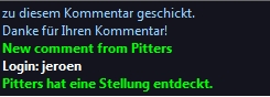 Stellung entdeckt/erobert