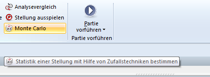 Monte Carlo Analyse starten