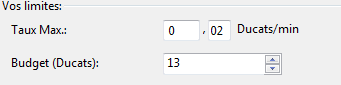 Maximale Rate/Limit setzen