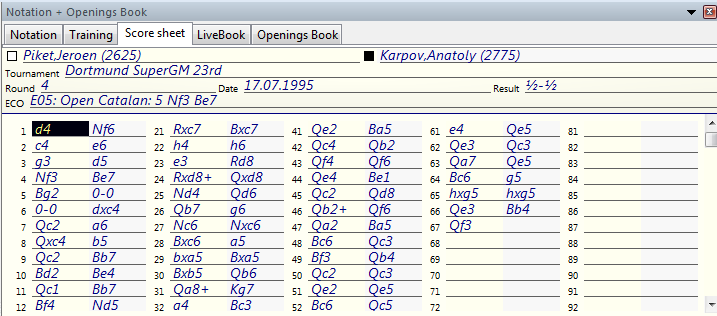 Using Chess Notation