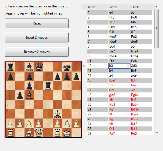 Fritz 16 - Score Sheet Problem 