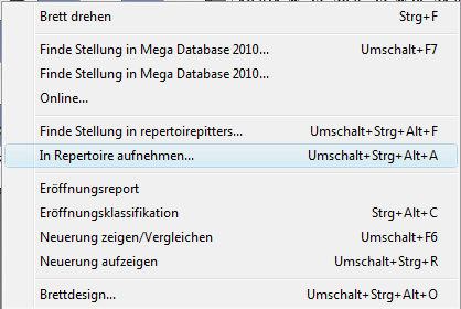 Ins Repertoire aufnehmen