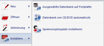 Datenbank von DVD/CD installieren