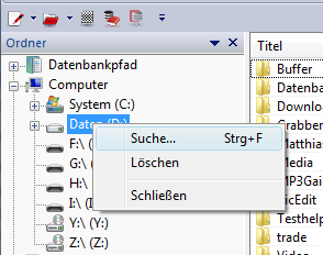 Laufwerke durchsuchen