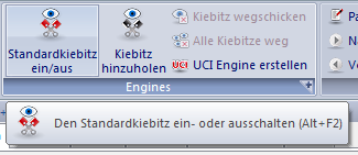 Standardkiebitz laden oder Engine auswählen