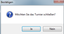 Bestätigung des Turnier-Abschließens