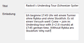 Einladung versenden