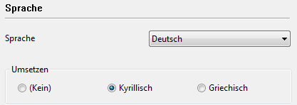 Sprache einstellen