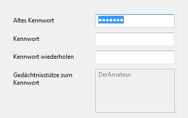 Passwort festlegen oder ändern