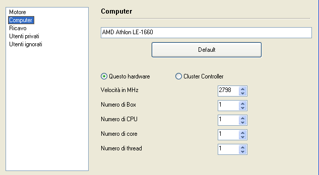 Computer settings