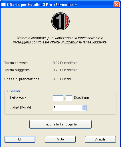 Bid dialog