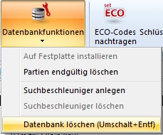 Datenbanken löschen