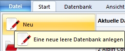 Neue Datenbank anlegen