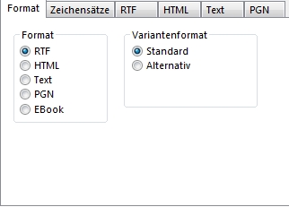 Unterschiedliche Formate