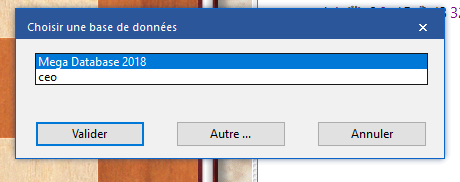 Datenbankauswahl