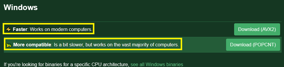 different processor variations