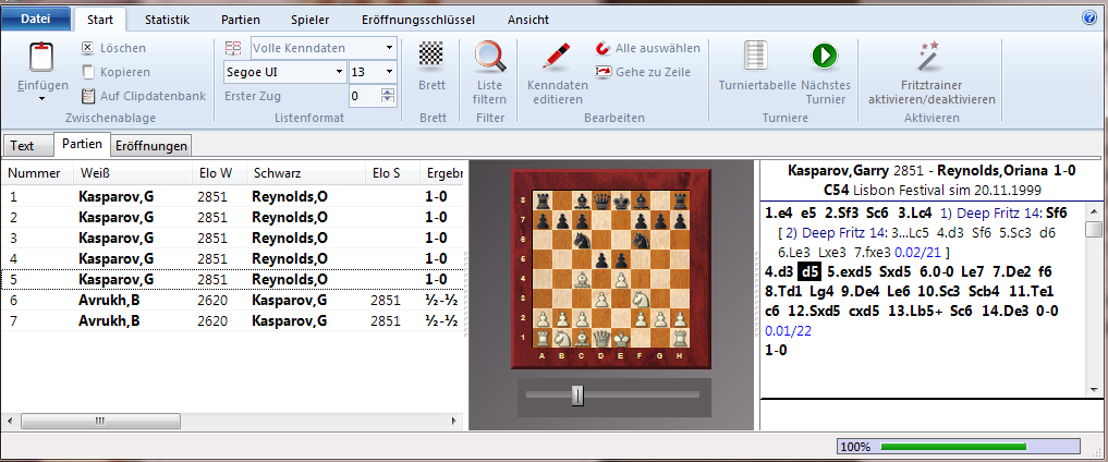 Schnellbrett mit Notationanazeige